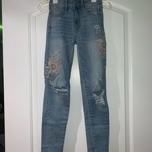 American Eagle hi rise jegging crop jeans